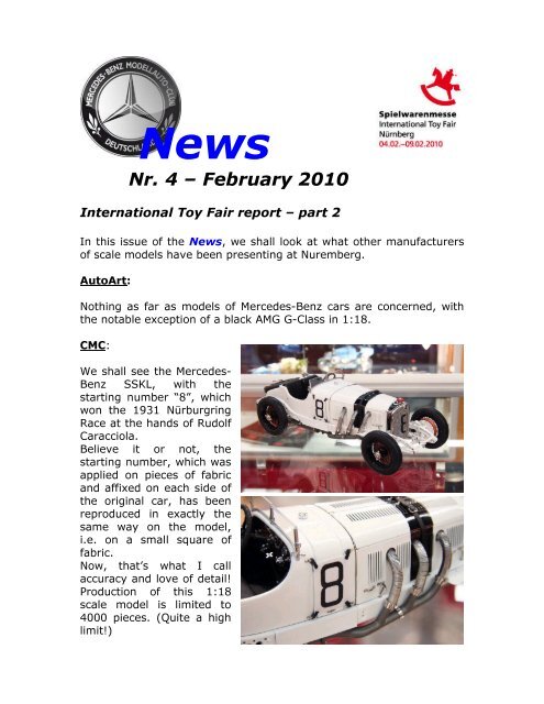 News Nr 4_2010_ Toy fair edition part 2 - Mercedes Benz ...