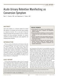 Acute Urinary Retention Manifesting as Conversion Symptom - MBL ...