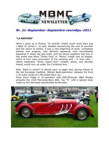 When I grew up in France _NEWSLETTER 21 - Mercedes Benz ...