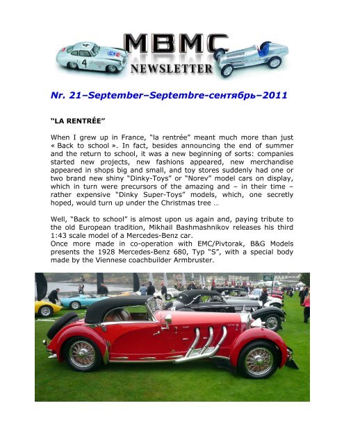 When I grew up in France _NEWSLETTER 21 - Mercedes Benz ...