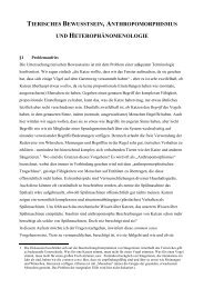 Tierisches Bewusstsein, Anthropomorphismus and ... - Bremer