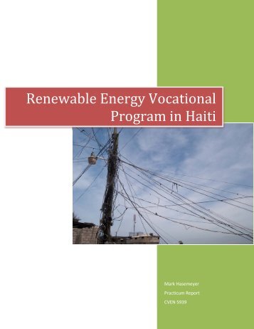 Renewable Energy Vocational Program in Haiti - Mortenson Center