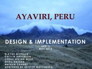 AYAVIRI, PERU - Mortenson Center