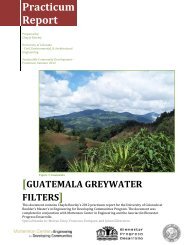 Guatemala Greywater Filters - Mortenson Center - University of ...