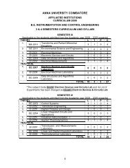 anna university coimbatore regulations 2007-08 b.tech information