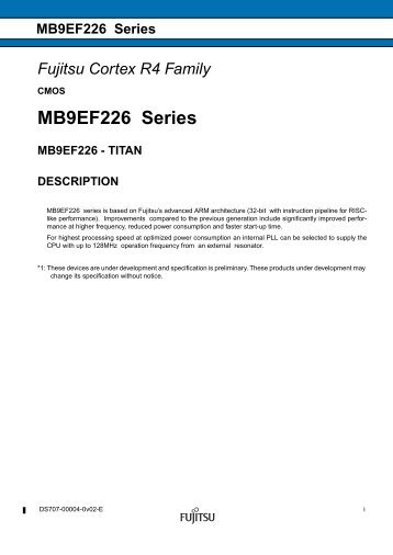 MB9EF226 Series - Fujitsu