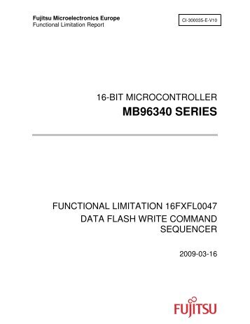 MB96340 SERIES - Microcontrollers - Fujitsu