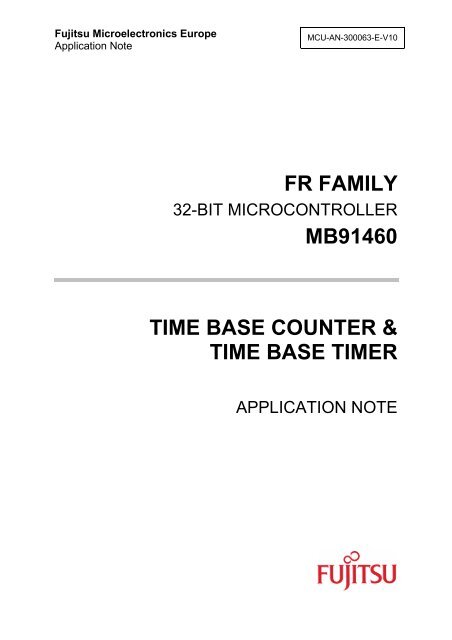 Time Base Counter and Time Base Timer - Fujitsu