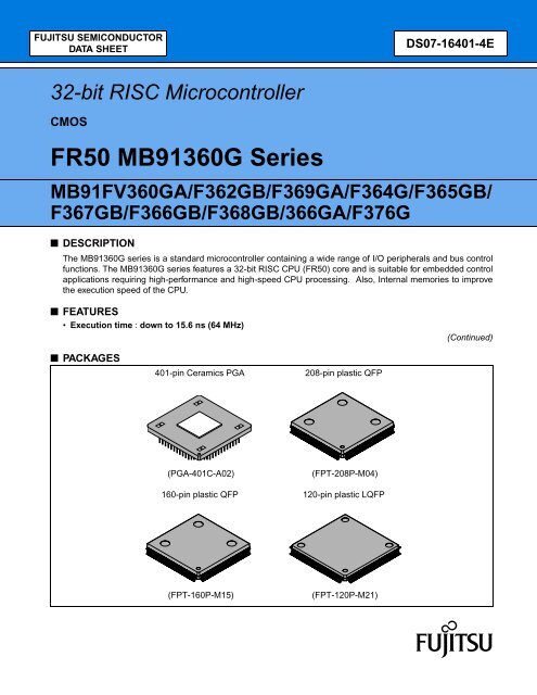 FR50 MB91360G Series - Microcontrollers - Fujitsu