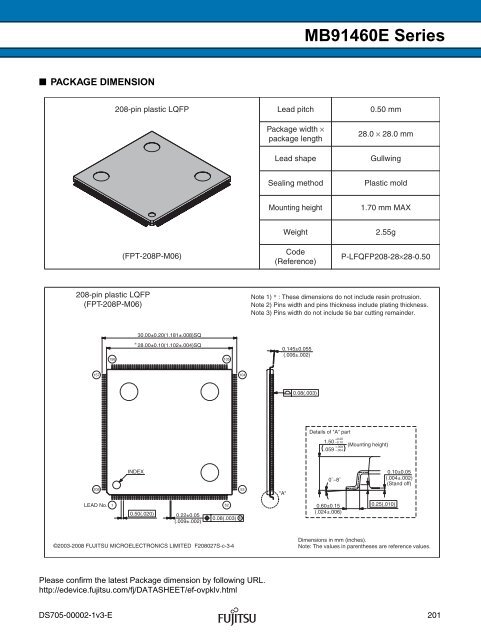 FR60 MB91460E Series - Microcontrollers - Fujitsu