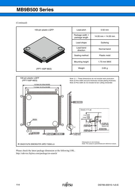 FM3 MB9B500 Series - Microcontrollers - Fujitsu