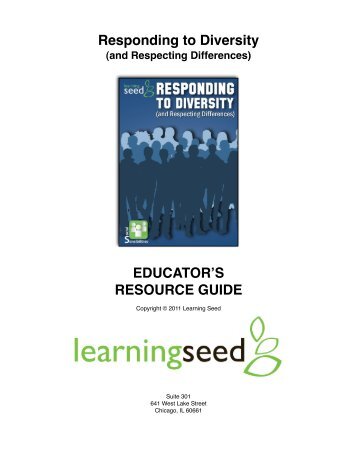 Responding to Diversity EDUCATORʼS ... - Learning Seed