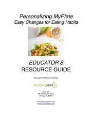 1257 Personalizing MyPlate Guide - Learning Seed