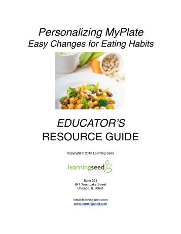 1257 Personalizing MyPlate Guide - Learning Seed