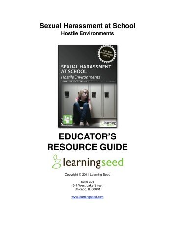 Sexual Harassment At School - Learning Seed