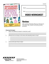 VIDEO WORKSHEET - Learning Zone Express