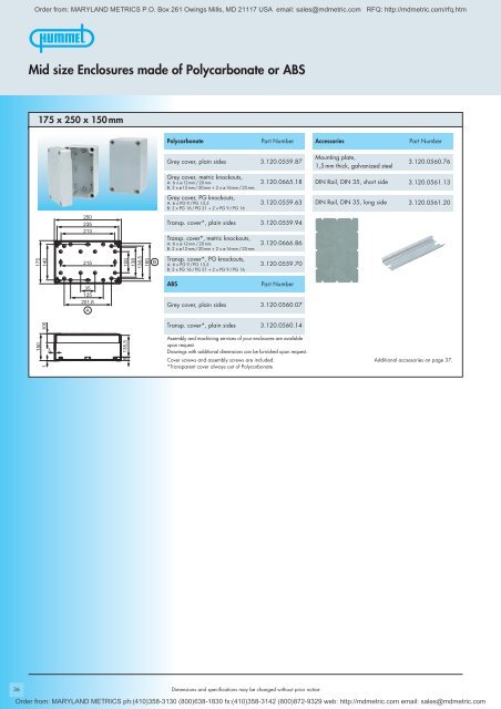 Enclosures made of Steel - Maryland Metrics