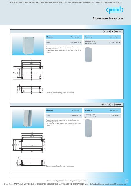 Enclosures made of Steel - Maryland Metrics