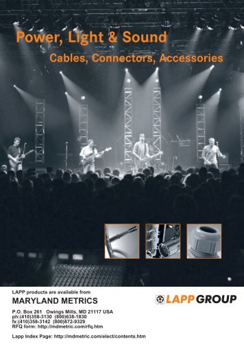 Power, Light & Sound - Our custom catalogue ... - Maryland Metrics