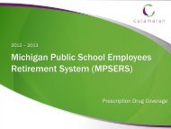 Michigan Public School Employees Retirement System (MPSERS)