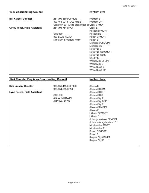 MEA Field Services Division Directory - Michigan Education ...