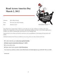 Read Across America Day March 2, 2012