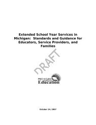 Extended School Year Services in Michigan - Michigan Education ...