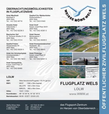 Flugplatz Wels - Fliegerclub Weiße Möwe Wels