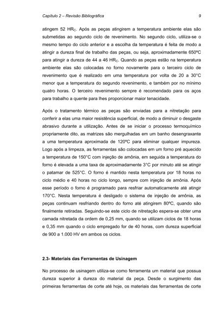 TORNEAMENTO DE MATRIZES NITRETADAS DE AÇO AISI H10 ...