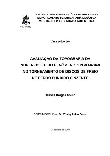 avaliação da topografia da superfície e do fenômeno open grain no ...