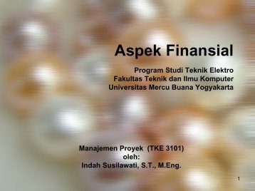 Aspek Finansial Program Studi Teknik Elektro Fakultas Teknik dan ...