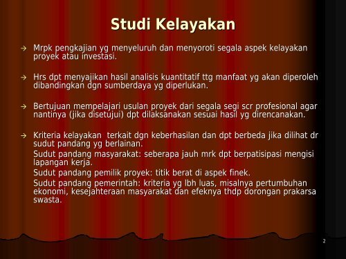 Kelayakan Proyek dan Keputusan Investasi Program Studi Teknik ...