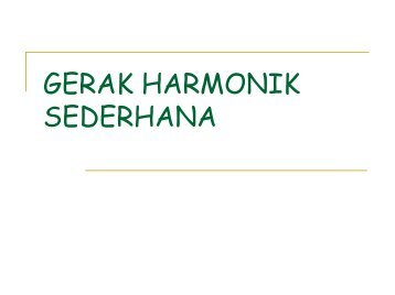 Kuliah 9 – Gerak Harmonik Sederhana