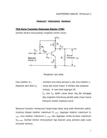 Elka Analog – Pertemuan 3