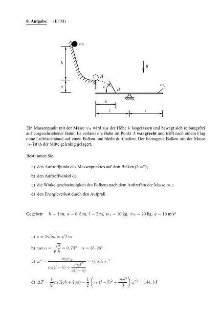 TM I,II UND ETM I,II - Lehrstuhl für Technische Mechanik ...