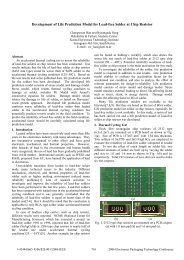 Development of Life Prediction Model for Lead-free Solder at Chip ...