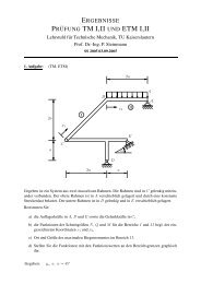 PR ¨UFUNG TM I,II UND ETM I,II - Lehrstuhl für Technische Mechanik