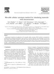 Movable cellular automata method for simulating materials with ...