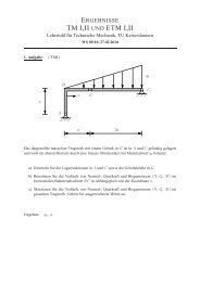 TM I,II UND ETM I,II - Lehrstuhl für Technische Mechanik