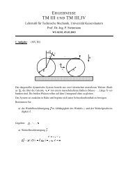 TM III UND TM III,IV - Lehrstuhl für Technische Mechanik ...