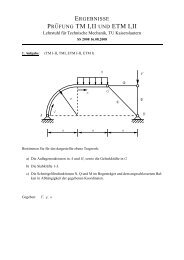 PR ¨UFUNG TM I,II UND ETM I,II - Lehrstuhl für Technische Mechanik