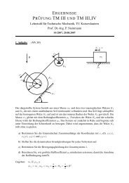 PR ¨UFUNG TM III UND TM III,IV - Lehrstuhl für Technische Mechanik