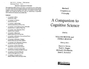 The life of cognitive science - William Bechtel