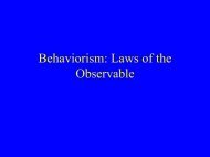 Behaviorism: Applied Logical Positivism