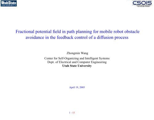 Fractional potential field in path planning for mobile robot obstacle ...