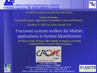 Fractional System Toolbox for Matlab - mechatronics