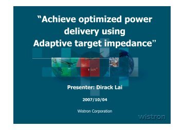 Achieve optimized power delivery using adaptive target impedance