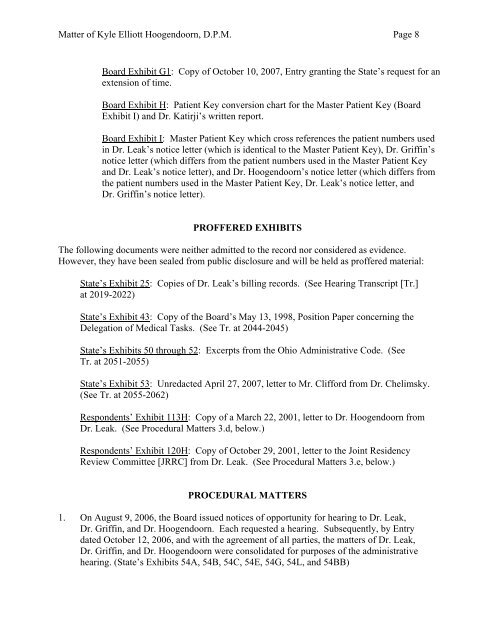 CONSENT AGREEMENT BETWEEN - State Medical Board of Ohio ...