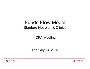 Funds Flow Model - Stanford University School of Medicine