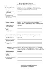 Basic Peer Observation Form: